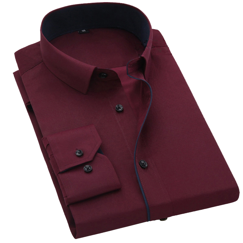 Formal Burgundy Dress Shirt | Modern ...